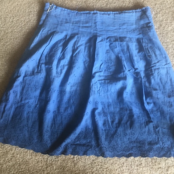 Hand-dyed ombré eyelet Poleci skirt - Picture 3 of 4